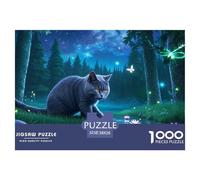 British Shorthair 1000 Pieces Jigsaw Puzzles For Adults Family Challenge Toys Stress Relieving Entertainment Cultivate The Spirit of Teamwork for Men, Women, Elders, Seniors 38x26cm/1000pcs