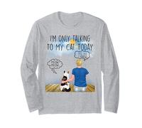 British Shorthait Cat I'm Only Talking To My Cat Today Maglia a Manica