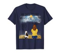 British Shorthait Cat I'm Only Talking To My Cat Today Maglietta