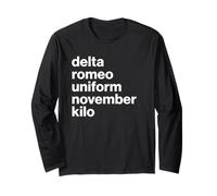 British Slang Phonetic Alphabet Drunk Maglia a Manica