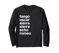 British Slang Phonetic Alphabet Tosser Maglia a Manica