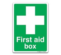 British Standard First Aid Safety Sign - First Aid Box - by stika.co (self adhesive vinyl, 105mm x 148mm A6) by stika.co