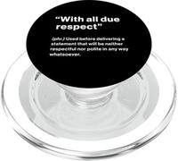 British Translation: "With All Due Respect" PopSockets PopGrip per MagSafe