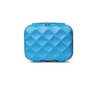 British Traveller Beauty Case 31x25x17,2cm Valigia Trolley Rigida Borsa da Toilette,Azzurro