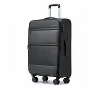 British Traveller Cargo Case 53.5x40x21cm bagaglio a mano leggero 4 rotoli TSA Lock morbido tessuto per bagagli Black