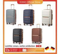 British Traveller Hard Case 100% PP materiale bagaglio a mano 8 ruote Spinner TSA Lock Beige valigia Trolley