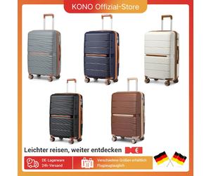 British Traveller Hard Case 100% PP materiale bagaglio a mano 8 ruote Spinner TSA Lock Beige valigia Trolley