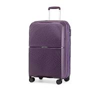 British Traveller Trolley Grande Polipropilene Valigia Grande 23 kg con Ruote, 76cm, Viola
