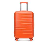 British Traveller Valigia con Ruote 64cm Trolley Rigida Trolley Medio con TSA Lucchetto, Arancione