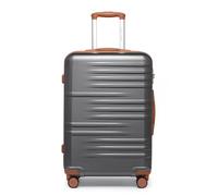 British Traveller Valigia con Ruote 64cm Trolley Rigida Trolley Medio con TSA Lucchetto, Grigio