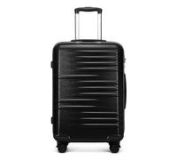 British Traveller Valigia con Ruote 64cm Trolley Rigida Trolley Medio con TSA Lucchetto, Nero