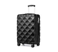 British Traveller Valigia Grande Trolley 74,5CM Valigie Rigida ABS+PC con Rotelle Girevoli e TSA Lucchetto (28pollici, Nero)