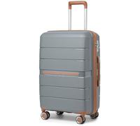 British Traveller Valigia Rigida 56cm Trolley Piccolo PP Leggero con TSA Lucchetto (20pollici, Grigio)