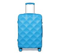 British Traveller Valigia Rigida Media 64CM Trolley Medio con Rotelle,Azzurro