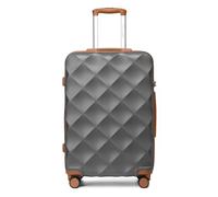 British Traveller Valigia Rigida Media 64CM Trolley Medio con Rotelle,Grigio
