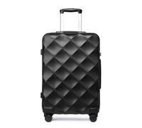 British Traveller Valigia Rigida Media 64CM Trolley Medio con Rotelle, Nero