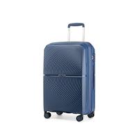 British Traveller Valigia Trolley 55cm Polipropilene Valigia da Viaggio Leggero con Ruote, Blu