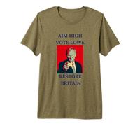 British UK Patriot Regno Unito Pride Aim High Vote Lowe Maglietta Premium
