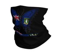 British Virgin Islands Butterflies Flag Unisex Fascia Collo Protezione Solare Scaldacollo Multifunzione Bandana per Pesca Trekking Running Moto