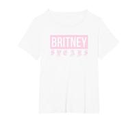 Britney Spears - Donnaiolo Maglietta, Donna Plus-Size, Bianco, 3X