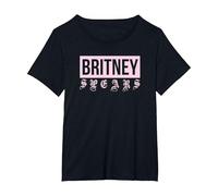 Britney Spears - Donnaiolo Maglietta, Donna Plus-Size, Nero, 5X