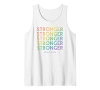 Britney Spears - Più forte (arcobaleno) Canotta, Uomo, Bianco, L