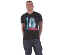Britney Spears T Shirt Neon Light Logo Nuovo Ufficiale Unisex Nero