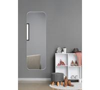 BRITNEY SPECCHIO DA PARETE CON CORNICE SPORGENTE CON GANCI X INSTALLAZIONE ORIZZONTALE E VERTICALE 50X150 ARGENTO