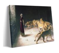 Briton Rivière Dániel's Answer to The King Classic Masterpiece poster da parete su tela a scorrimento per soggiorno decorazione per la casa 30 x 45 cm