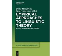 Britta Stolterfoht Empirical Approaches to Linguistic Theory (Copertina rigida)
