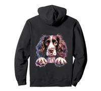 Brittany English Springer Spaniel Cocker Spaniel Dog Face Felpa con Cappuccio