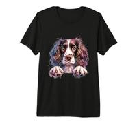 Brittany English Springer Spaniel Cocker Spaniel Dog Face Maglietta Premium