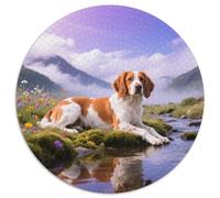 Brittany Rompicapo Circolare Con Pet Dog, 1000 Pezzi Per Chi Ama Le Sfide Intellettuali 1000pcs (67.5x67.5cm)