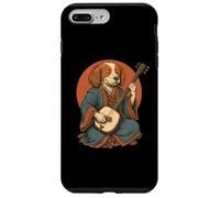 Brittany Spaniel Samurai Giocare Shamisen Retro Vintage Dog Custodia per iPhone 7 Plus/8 Plus
