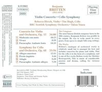 Britten Benjamin - Concerto X Vl Op.15, Sinfonia X Vlc