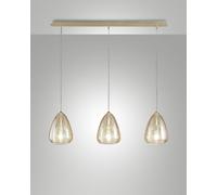 BRITTON SOSPENSIONE AMBRA 3 LUCI 3673-48-125