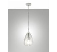 BRITTON LAMPADARIO A SOSPENSIONE IN VETRO TRASPARENTE D.22CM 1 LUCE ATTACCO E27