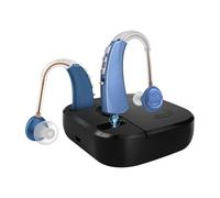 Britzgo - dispositivo a doppio chip, 70-90 dB, durata della batteria 33 ore, ricarica USB, blu (modello doppio)