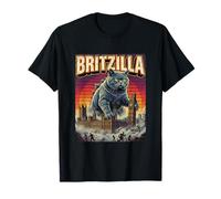Britzilla British Shorthair Cat Regno Unito - Catzilla Monster Maglietta