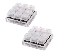 BRIUERG 2X Acrilico Tastiera Tester 9 Plastica Trasparente Keycap Sampler per Cherry MX Switch