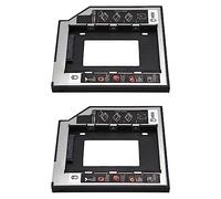 BRIUERG 2X Universale Sata 2 Nd HDD Ssd Hard Drive 9.5mm per CD/DVD-Rom Alloggiamento ottico per HDD Sataii Hard Disk Staffa