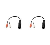 BRIUERG 2X XLR Un RCA Y Splitter 3 Pin XLR Un 2RCA Femmina Amplificatore Spina di Miscelazione AV XLR Un Doppio RCA 20 cm