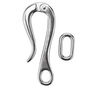 BRIUERG Gancio e Occhio per Pellicano da 100 mm Collegamento Un sgancio rapido Hardware per Barche nel Acciaio Inossidabile 316