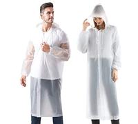 BRIUERG Poncho impermeabile per uomini, donne, adulti, riutilizzabile, portatile, impermeabile, con maniche elastiche