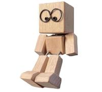 Brividi da uomo in legno - brividi per auto | Piccoli agitatori in legno | Tavolo da uomo | Statua creativa per auto dashboard - Scaffale per scrivania camera da letto