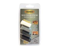 Briwax Cera Legno Filler Bastoncini Grigio Tonalità Bianco Nero 4 Pack Mix +