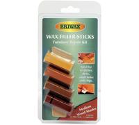 4 X Rustins Briwax Cera Filler Bastoncini Mobili Kit Riparazione Medio Tonalità