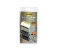 Briwax Filler Sticks Cera Scura, Grigia, Chiara, Media Per Legno (Confezione 4)