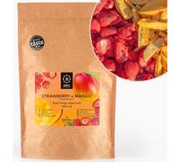 BRIX Fragole e Mango Disidratati | 100% Fragole e Mango Secchi Naturali 110 g | Frutta Essiccata con Fantastico Sapore | Non-OGM, Senza Glutine, Vegano e Vitamine Preservate