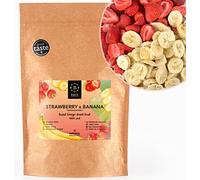 BRIX Fragole secche e fette di banane liofilizzate | 100% Mix Frutta Secca Naturali 110 g | Frutta Essiccata con Fantastico Sapore | Non-OGM, Senza Glutine, Vegano e Vitamine Preservate